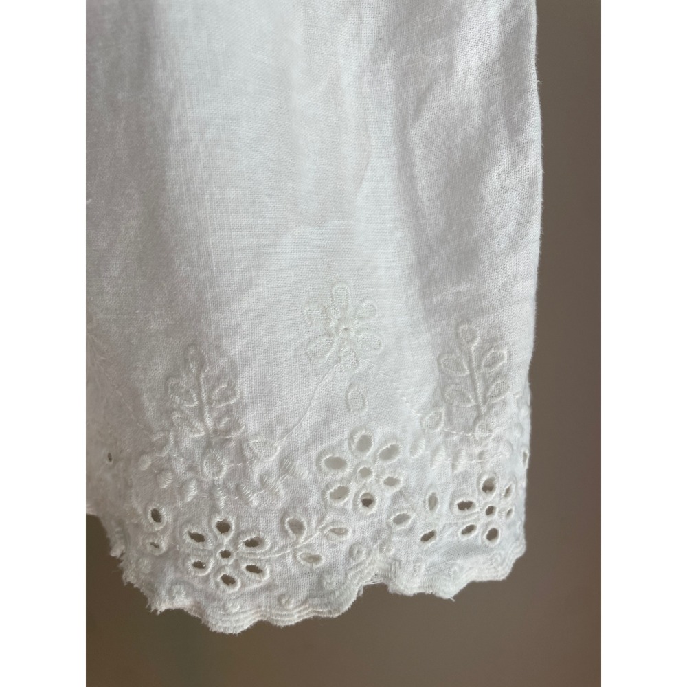 White Eyelet Dress Kids Size 10 Gymboree Linen Blend Summer Cottagecore NWT New - Picture 3 of 9